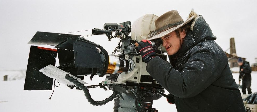 Tarantino na filmagem de Os 8 Odiados