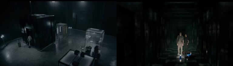 No seriado Dark Matter, dentro de uma caixa aparece um corredor infinito, com portas que se abrem para universos diferentes.