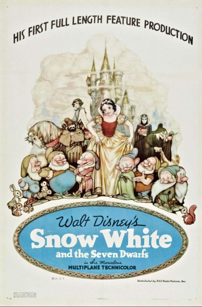 O clássico de 1937 Branca de Neve e os Sete Anões, foi o projeto mais ambicioso de Walt Disney, para a época que foi feito.