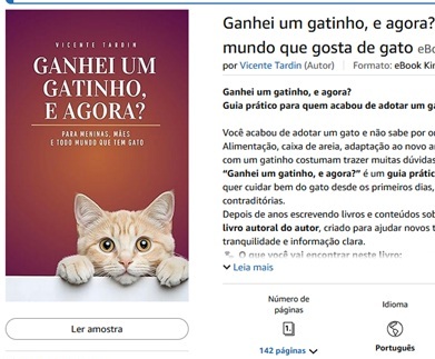 Meu primeiro e-book Kindle
