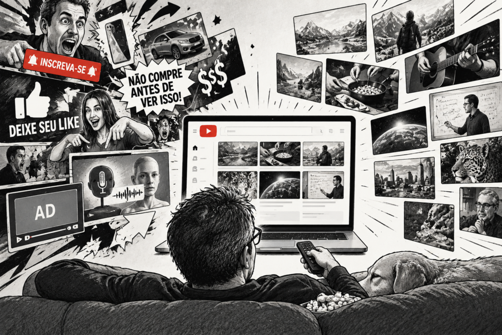YouTube é bom, fora os chatos
