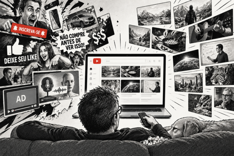 YouTube é bom, fora os chatos
